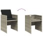 vidaXL Sillones de jardín con cojines 4 uds ratán sintético gris claro vidaXL Sillones de jardín con cojines 4 uds ratán sintético gris claro