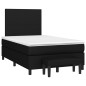 vidaXL Cama box spring con colchón tela negro 120x200 cm vidaXL Cama box spring con colchón tela negro 120x200 cm