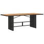 vidaXL Set de comedor de jardín 7 pzas y cojines ratán sintético negro vidaXL Set de comedor de jardín 7 pzas y cojines ratán sintético negro