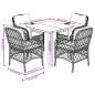 vidaXL Set comedor de jardín 5 piezas con cojines ratán sintético gris vidaXL Set comedor de jardín 5 piezas con cojines ratán sintético gris
