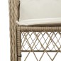 vidaXL Set comedor de jardín 5 pzas con cojines ratán sintético beige vidaXL Set comedor de jardín 5 pzas con cojines ratán sintético beige