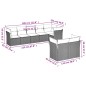 vidaXL Set de sofás de jardín 8 pzas y cojines ratán sintético gris vidaXL Set de sofás de jardín 8 pzas y cojines ratán sintético gris