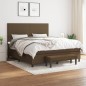 vidaXL Cama box spring con colchón tela marrón oscuro 180x200 cm vidaXL Cama box spring con colchón tela marrón oscuro 180x200 cm