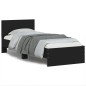 vidaXL Estructura de cama con cabecero y luces LED negro 90x190 cm vidaXL Estructura de cama con cabecero y luces LED negro 90x190 cm