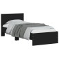 vidaXL Estructura de cama con cabecero y luces LED negro 90x190 cm vidaXL Estructura de cama con cabecero y luces LED negro 90x190 cm