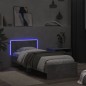 vidaXL Estructura de cama cabecero luces LED gris hormigón 90x190 cm vidaXL Estructura de cama cabecero luces LED gris hormigón 90x190 cm