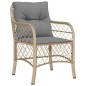 vidaXL Set comedor de jardín 7 pzas con cojines ratán sintético beige vidaXL Set comedor de jardín 7 pzas con cojines ratán sintético beige
