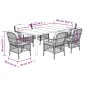 vidaXL Set comedor de jardín 7 pzas con cojines ratán sintético beige vidaXL Set comedor de jardín 7 pzas con cojines ratán sintético beige