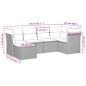 vidaXL Set de muebles de jardín 6 pzas y cojines ratán sintético gris