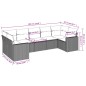 vidaXL Juego de sofás de jardín 7 piezas con cojines ratán PE marrón vidaXL Juego de sofás de jardín 7 piezas con cojines ratán PE marrón