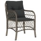 vidaXL Set comedor jardín 9 pzas y cojines ratán sintético gris vidaXL Set comedor jardín 9 pzas y cojines ratán sintético gris