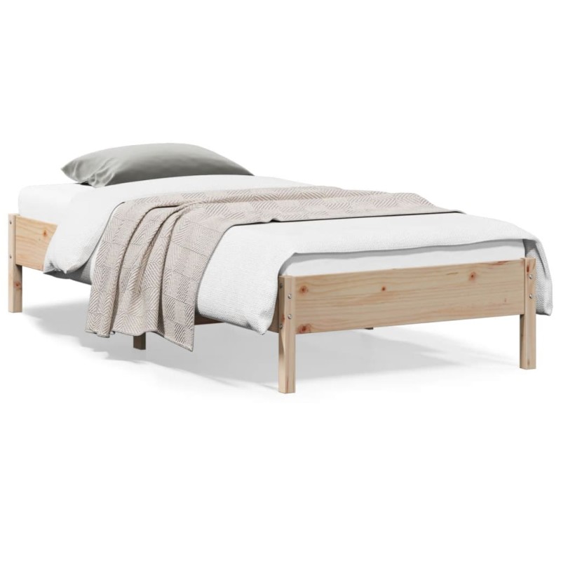 vidaXL Estructura de cama madera maciza de pino 100x200 cm