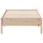 vidaXL Estructura de cama madera maciza de pino 100x200 cm