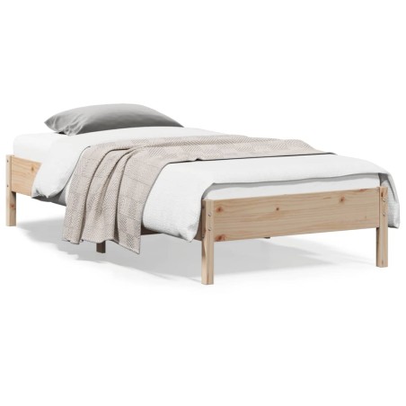vidaXL Estructura de cama madera maciza de pino 90x200 cm
