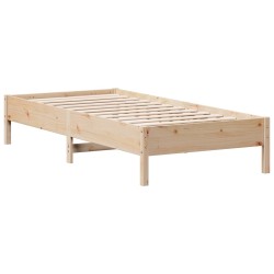 vidaXL Estructura de cama madera maciza de pino 90x200 cm