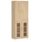 vidaXL Aparador alto madera contrachapada color roble 69,5x34x180 cm vidaXL Aparador alto madera contrachapada color roble 69,5x34x180 cm