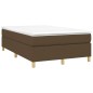 vidaXL Cama box spring con colchón tela marrón oscuro 120x190 cm vidaXL Cama box spring con colchón tela marrón oscuro 120x190 cm