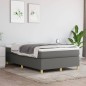 vidaXL Cama box spring con colchón tela gris oscuro 120x190 cm