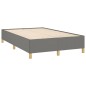 vidaXL Cama box spring con colchón tela gris oscuro 120x190 cm