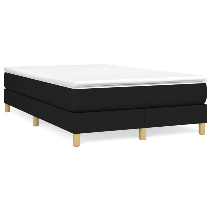 vidaXL Cama box spring con colchón tela negro 120x190 cm vidaXL Cama box spring con colchón tela negro 120x190 cm