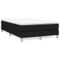 vidaXL Cama box spring con colchón tela negro 120x190 cm vidaXL Cama box spring con colchón tela negro 120x190 cm