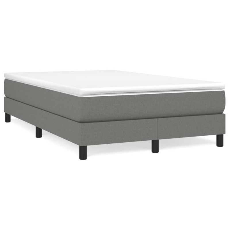 vidaXL Cama box spring con colchón tela gris oscuro 120x190 cm vidaXL Cama box spring con colchón tela gris oscuro 120x190 cm