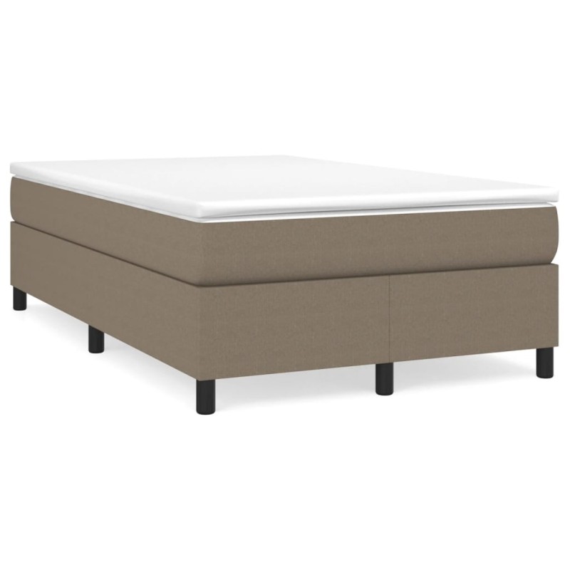 vidaXL Cama box spring con colchón tela gris taupe 120x190 cm vidaXL Cama box spring con colchón tela gris taupe 120x190 cm