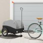 vidaXL Remolque para bicicleta hierro negro y gris 45 kg vidaXL Remolque para bicicleta hierro negro y gris 45 kg