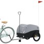 vidaXL Remolque para bicicleta hierro negro y gris 45 kg vidaXL Remolque para bicicleta hierro negro y gris 45 kg
