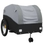 vidaXL Remolque para bicicleta hierro negro y gris 45 kg vidaXL Remolque para bicicleta hierro negro y gris 45 kg