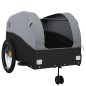 vidaXL Remolque para bicicleta hierro negro y gris 45 kg vidaXL Remolque para bicicleta hierro negro y gris 45 kg