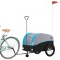 vidaXL Remolque para bicicleta hierro negro y azul 45 kg vidaXL Remolque para bicicleta hierro negro y azul 45 kg