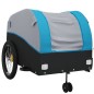 vidaXL Remolque para bicicleta hierro negro y azul 45 kg vidaXL Remolque para bicicleta hierro negro y azul 45 kg