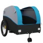 vidaXL Remolque para bicicleta hierro negro y azul 45 kg vidaXL Remolque para bicicleta hierro negro y azul 45 kg
