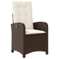vidaXL Set comedor para jardín 9 pzas y cojines ratán sintético marrón vidaXL Set comedor para jardín 9 pzas y cojines ratán sintético marrón