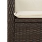 vidaXL Set comedor para jardín 9 pzas y cojines ratán sintético marrón vidaXL Set comedor para jardín 9 pzas y cojines ratán sintético marrón