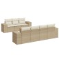 vidaXL Juego de sofás de jardín con cojines beige 8 pzas ratán PE vidaXL Juego de sofás de jardín con cojines beige 8 pzas ratán PE