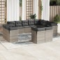 vidaXL Set de sofás de jardín 12 pzas con cojines ratán sintético gris vidaXL Set de sofás de jardín 12 pzas con cojines ratán sintético gris