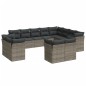 vidaXL Set de sofás de jardín 12 pzas con cojines ratán sintético gris vidaXL Set de sofás de jardín 12 pzas con cojines ratán sintético gris