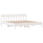 vidaXL Estructura cama cabecero madera maciza pino blanco 180x200 cm vidaXL Estructura cama cabecero madera maciza pino blanco 180x200 cm