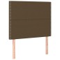 vidaXL Cama box spring con colchón tela marrón oscuro 90x190 cm vidaXL Cama box spring con colchón tela marrón oscuro 90x190 cm