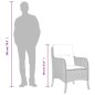 vidaXL Set comedor jardín 7 pzas y cojines ratán sintético gris vidaXL Set comedor jardín 7 pzas y cojines ratán sintético gris