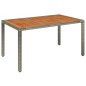 vidaXL Set comedor de jardín 5 piezas con cojines ratán sintético gris vidaXL Set comedor de jardín 5 piezas con cojines ratán sintético gris