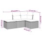 vidaXL Set de sofás de jardín 4 pzas y cojines ratán sintético marrón vidaXL Set de sofás de jardín 4 pzas y cojines ratán sintético marrón