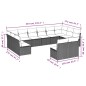 vidaXL Set de sofás de jardín y cojines 12 pzas ratán sintético marrón vidaXL Set de sofás de jardín y cojines 12 pzas ratán sintético marrón