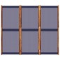 vidaXL Biombo divisor de 3 paneles azul oscuro 210x180 cm vidaXL Biombo divisor de 3 paneles azul oscuro 210x180 cm