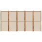 vidaXL Biombo divisor de 5 paneles gris taupe 350x180 cm vidaXL Biombo divisor de 5 paneles gris taupe 350x180 cm