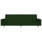 vidaXL Sofá cama de 2 plazas con dos almohadas terciopelo verde oscuro vidaXL Sofá cama de 2 plazas con dos almohadas terciopelo verde oscuro