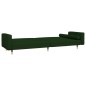 vidaXL Sofá cama de 2 plazas con dos almohadas terciopelo verde oscuro vidaXL Sofá cama de 2 plazas con dos almohadas terciopelo verde oscuro