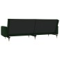vidaXL Sofá cama de 2 plazas con dos almohadas terciopelo verde oscuro vidaXL Sofá cama de 2 plazas con dos almohadas terciopelo verde oscuro